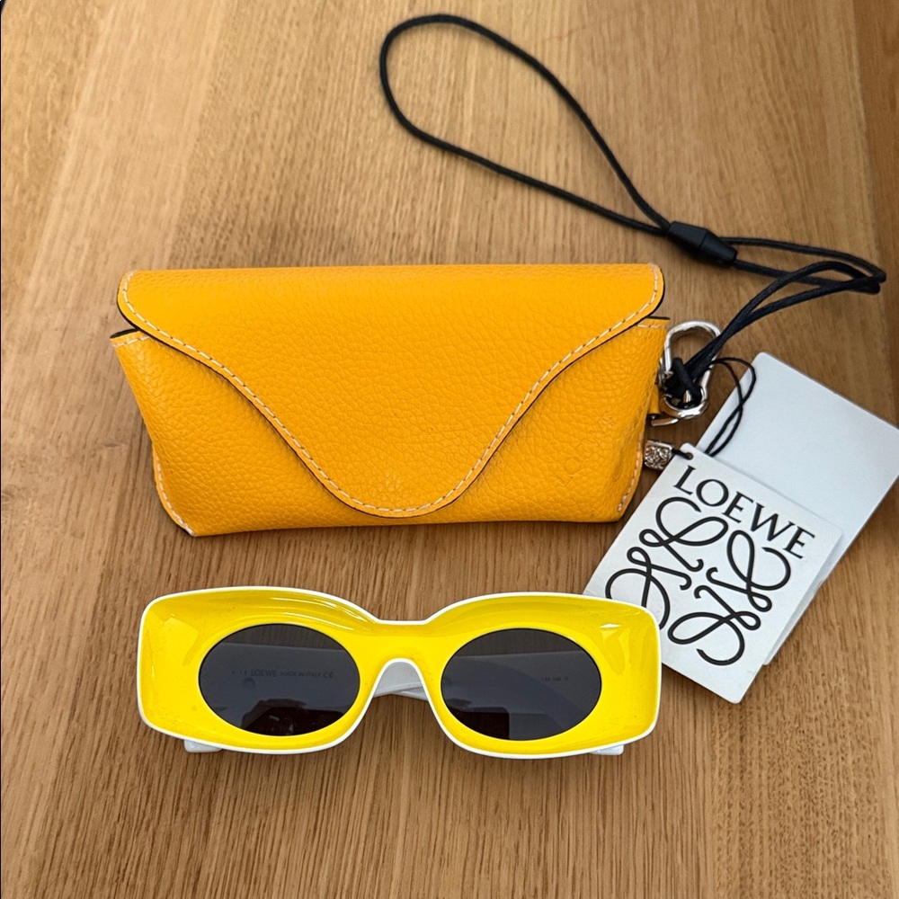 Loewe Paula’s Ibiza Yellow/ White Sunglasses with Case